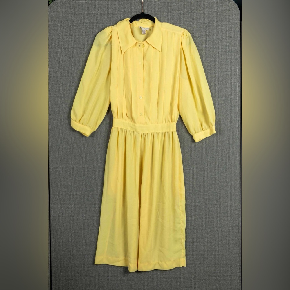 Vintage Butter Yellow Secretary Dress
